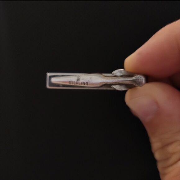 VINTAGE Sterling Tie Clip - Picture 4 of 7